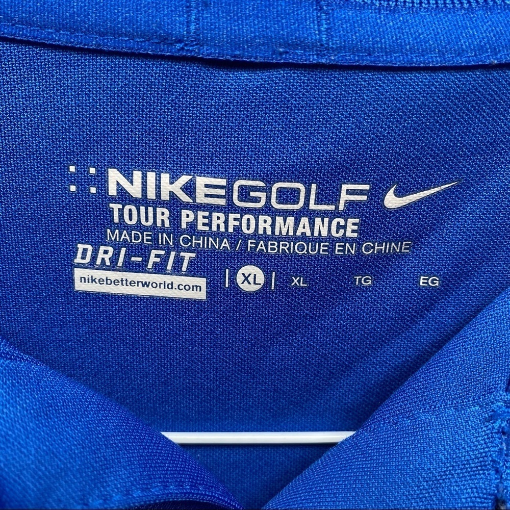 Nike Golf Blue Dry Fit Polo Shirt - Picture 5 of 7